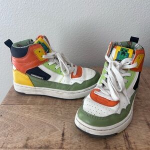🔥 ZARA Minecraft high top sneaker - size 12.5 boys